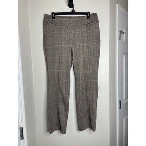 Lane Bryant Plaid Ankle Pants Women’s Size 18 Brown Black Stretch Workwear NWT